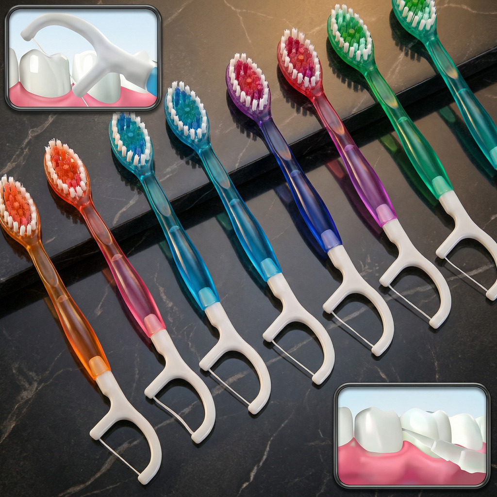 Oralmax DuoClean™ – szczoteczka z nicią dentystyczną 2w1 26szt.